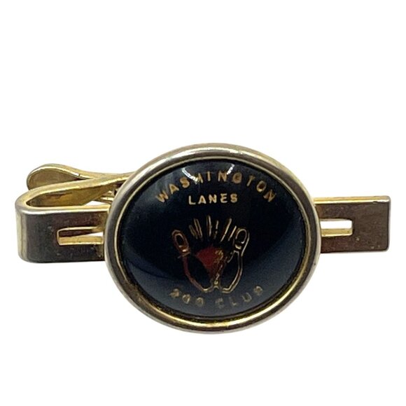 Vintage Washington Lanes 300 Club Tie Clip Pin Gold-Tone Bowling Memorabilia A37 - Picture 1 of 5
